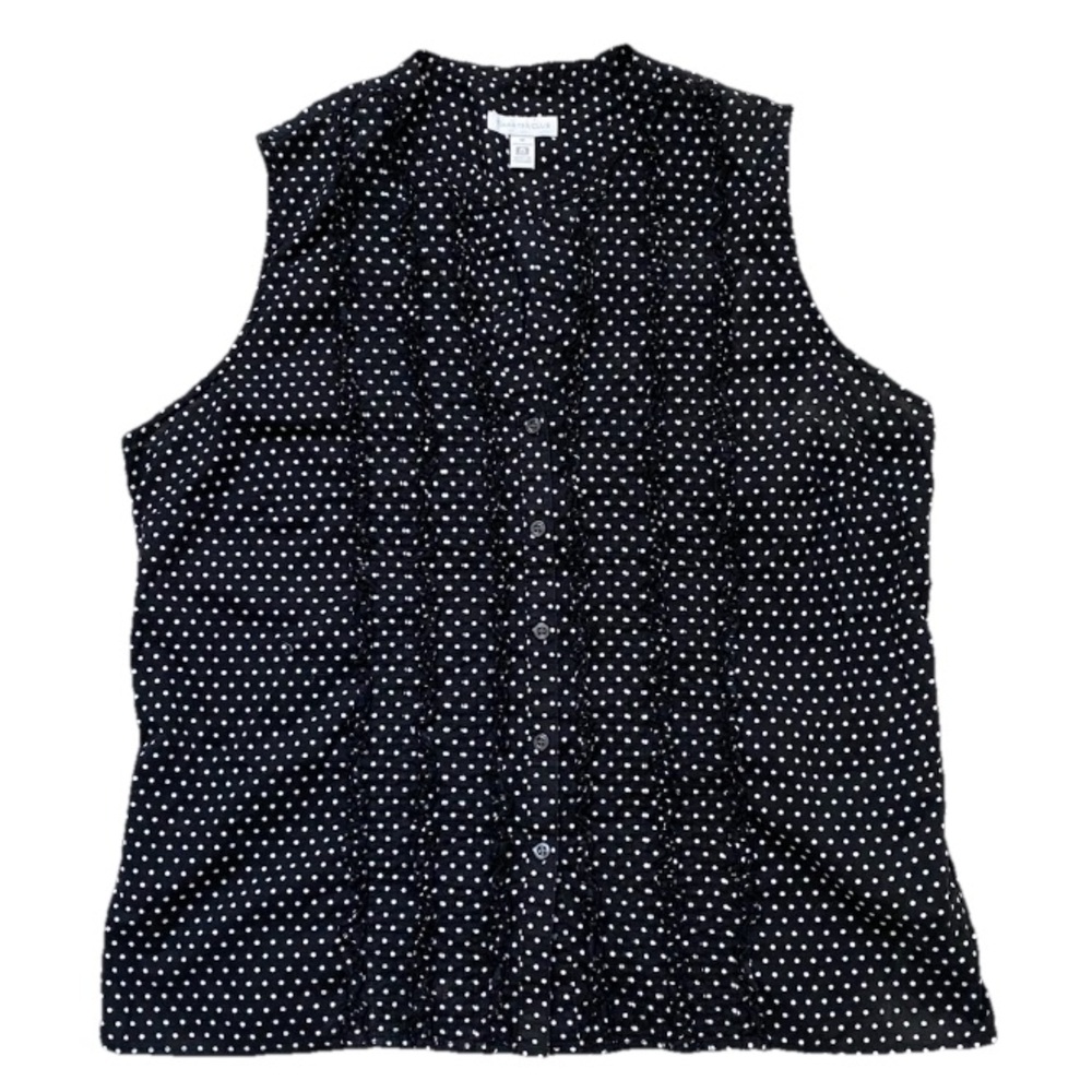 CHARTER CLUB | 100% Cotton Button down Sleeveless Blouse Size 16